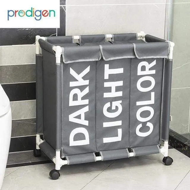 Wäschekorb Organizer 3 Grid Große Wäschekorb Bin Wasserdichte Wäschesäcke Für Schmutzige Kleidung Aufbewahrungsbox