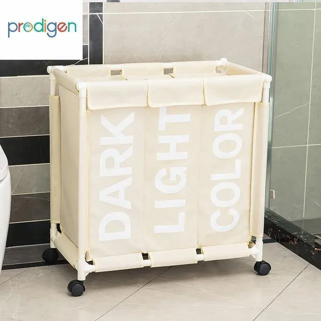 Wäschekorb Organizer 3 Grid Große Wäschekorb Bin Wasserdichte Wäschesäcke Für Schmutzige Kleidung Aufbewahrungsbox