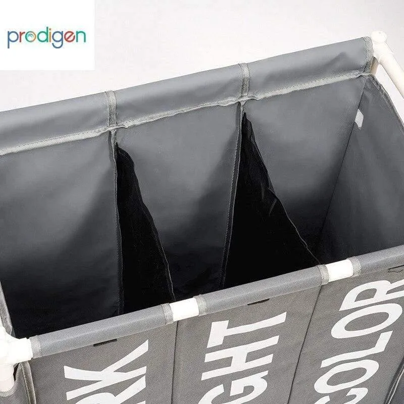 Wäschekorb Organizer 3 Grid Große Wäschekorb Bin Wasserdichte Wäschesäcke Für Schmutzige Kleidung Aufbewahrungsbox