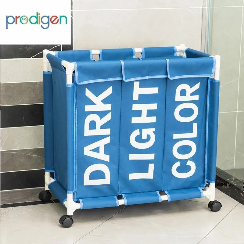 Wäschekorb Organizer 3 Grid Große Wäschekorb Bin Wasserdichte Wäschesäcke Für Schmutzige Kleidung Aufbewahrungsbox