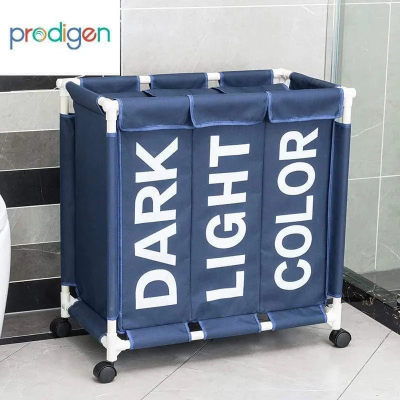 Wäschekorb Organizer 3 Grid Große Wäschekorb Bin Wasserdichte Wäschesäcke Für Schmutzige Kleidung Aufbewahrungsbox