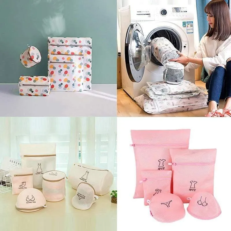 1 Satz Mesh Waschmaschine Wäschesack Mit Mehrfachen Stil Für Wahing Kleidung Faltbare Unterwäsche Bh Socken Wäschewaschbeutel Kit