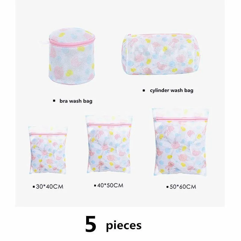 1 Satz Mesh Waschmaschine Wäschesack Mit Mehrfachen Stil Für Wahing Kleidung Faltbare Unterwäsche Bh Socken Wäschewaschbeutel Kit