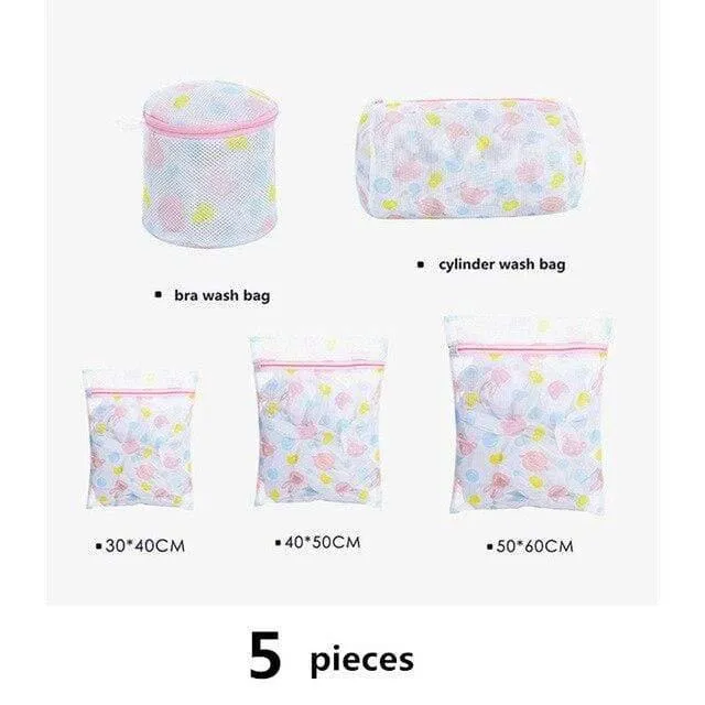 1 Satz Mesh Waschmaschine Wäschesack Mit Mehrfachen Stil Für Wahing Kleidung Faltbare Unterwäsche Bh Socken Wäschewaschbeutel Kit