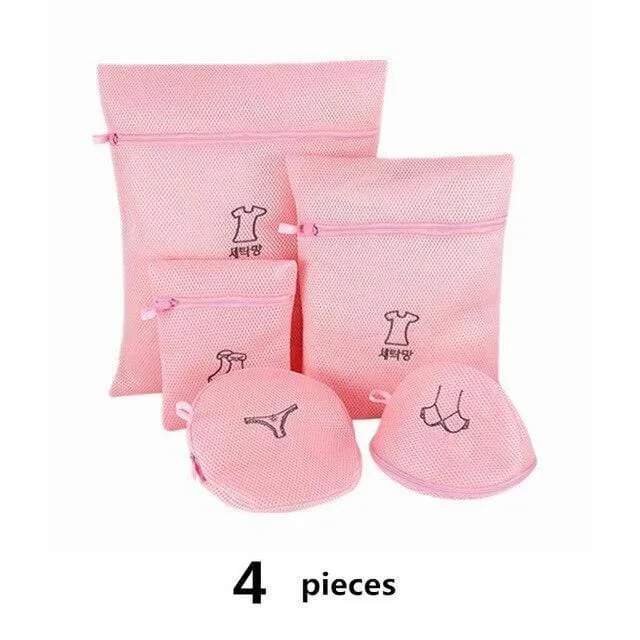 1 Satz Mesh Waschmaschine Wäschesack Mit Mehrfachen Stil Für Wahing Kleidung Faltbare Unterwäsche Bh Socken Wäschewaschbeutel Kit