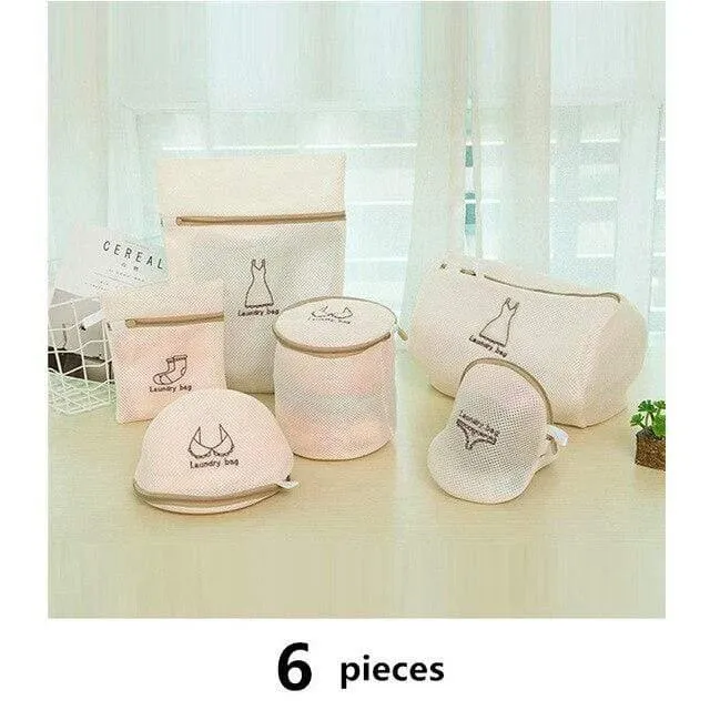 1 Satz Mesh Waschmaschine Wäschesack Mit Mehrfachen Stil Für Wahing Kleidung Faltbare Unterwäsche Bh Socken Wäschewaschbeutel Kit