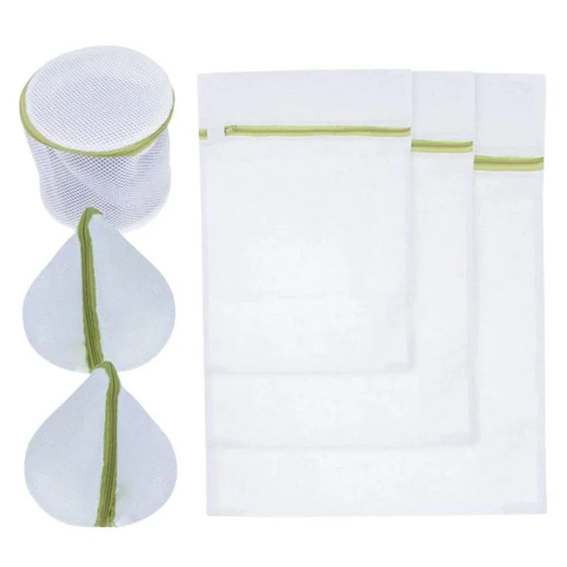 Wäschesack Waschmaschine Kleidung Schutznetz 6 Stücke Unterwäsche Waschbeutel Set Mit Reißverschluss Mesh Waschbeutel Waschen Wäschebüstenhalter