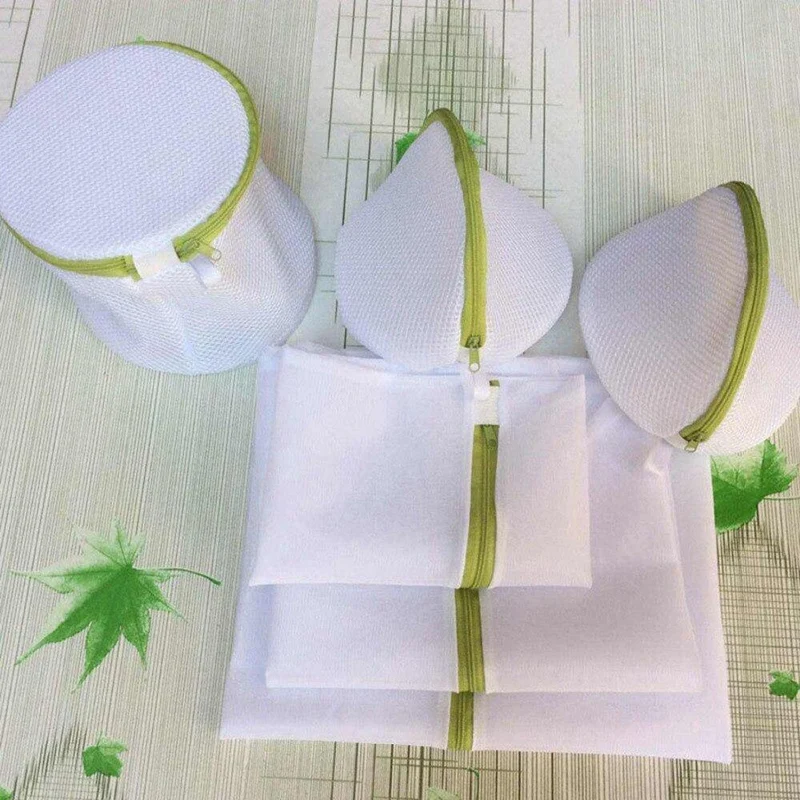 Wäschesack Waschmaschine Kleidung Schutznetz 6 Stücke Unterwäsche Waschbeutel Set Mit Reißverschluss Mesh Waschbeutel Waschen Wäschebüstenhalter