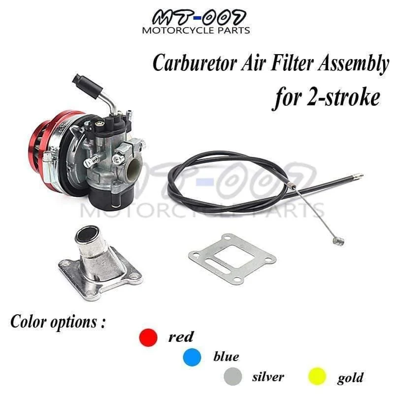 ATV 49cc Performance 19mm Vergaser-Luftfilterbaugruppe für 2-Takt 47cc 49 cc Mini Pocket Bike Group
