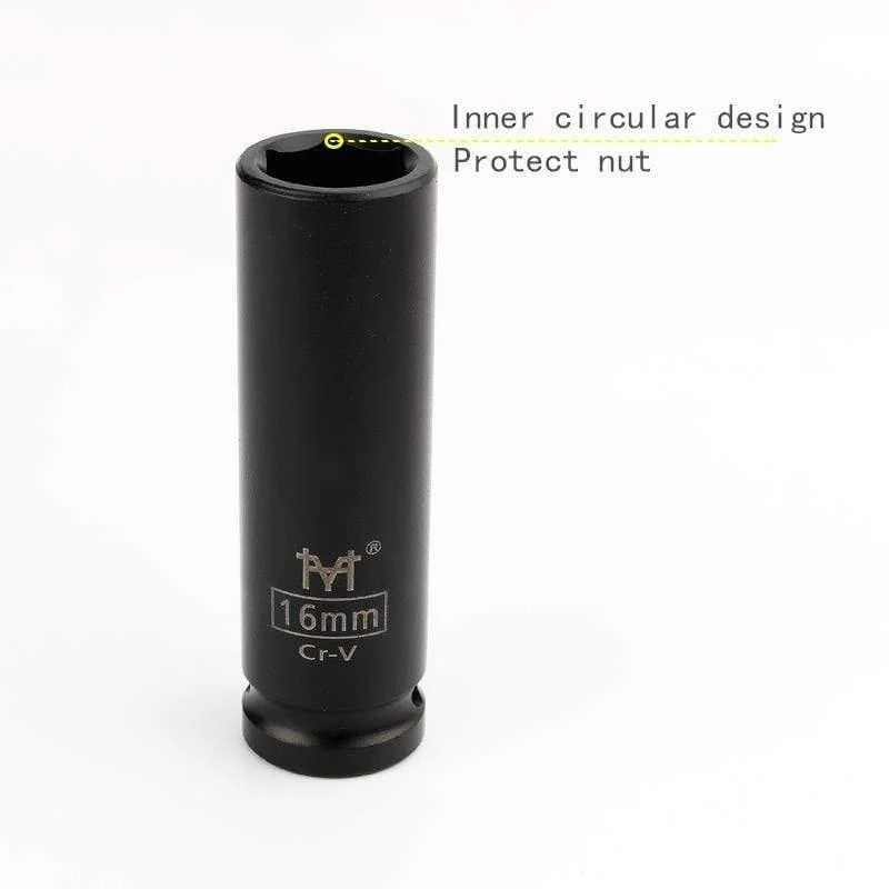 1/2-Zoll-Antrieb, tiefe Schlag-Steckschlüsseleinsätze, metrischer Luft-Pneumatik-Steckschlüsselkopf, 10–38 mm, langlebige Standard-Auto-LKW-Reparaturwerkzeuge