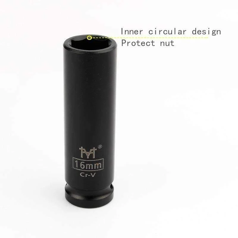 1/2-Zoll-Antrieb, tiefe Schlag-Steckschlüsseleinsätze, metrischer Luft-Pneumatik-Steckschlüsselkopf, 10–38 mm, langlebige Standard-Auto-LKW-Reparaturwerkzeuge