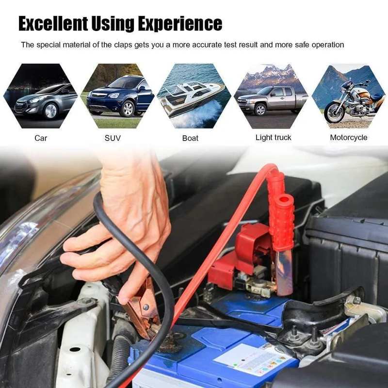 KW600 12V Autobatterietester 100 bis 2000CCA 12 Volt Batteriewerkzeuge für das Auto Quick Cranking Charging Diagnostic