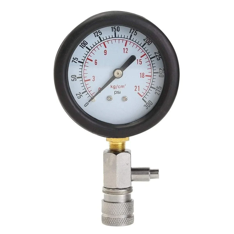 Benzinmotor-Manometer-Tester-Set, Kompressions-Leckage-Diagnose-Kompressometer-Werkzeug für Auto, mit Koffer
