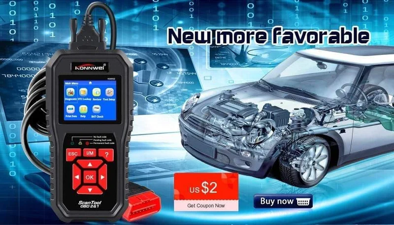 KW850 OBD2 Selbstdiagnosescanner Universal-OBD-Autodiagnosewerkzeug ODB2 Check Engine Kfz-Autocodeleser Schwarz