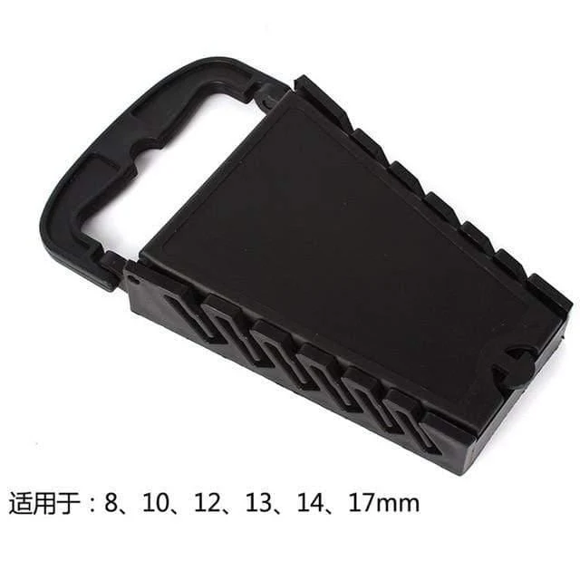 16 Schlitz Standard-Schraubenschlüssel-Cliphalter Kunststoffschienenablage Schraubenschlüsselregal Aufbewahrungswerkzeug Organizer Tasche Garagenschlüsselhalter 7-22mm
