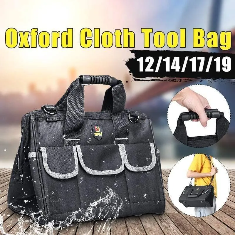 Oxford-Werkzeugtasche, wasserdichte Aufbewahrungstasche für Handwerkzeuge, Elektrikertasche, große Kapazität, Aufbewahrungstasche für Werkzeuge, 12/14/17/19 Zoll