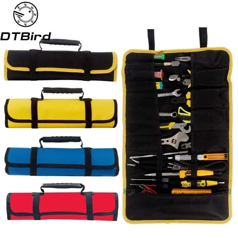 Multifunktions-Oxford-Stoff-Klappschlüssel-Tasche, Werkzeugrolle, Aufbewahrungstasche, Werkzeugtasche, tragbarer Koffer, Organizer, Halter, 3 Farben