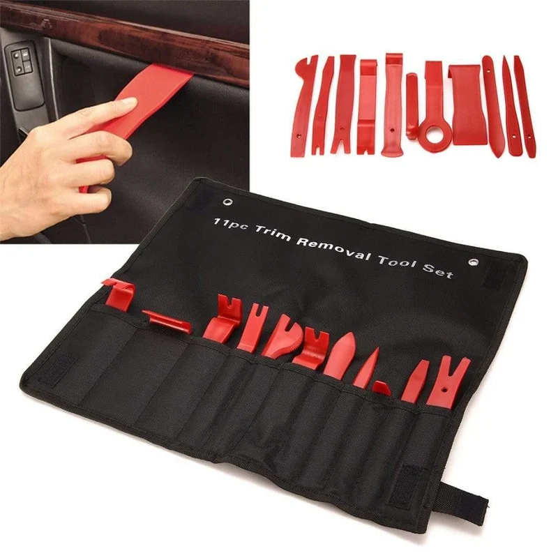 11PCS Auto Autoradio Tür Clip Panel Trim Dash Audio Removal Installer Stemmwerkzeug für Reifenreparaturwerkzeuge