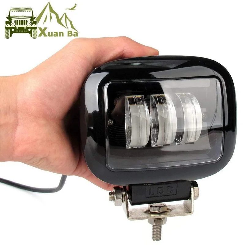 6D Objektiv 5 Zoll Runde Quadratische Led-arbeitslicht 12 V Für Auto 4WD ATV SUV UTV Lkw 4x4 Offroad Motorrad Auto Arbeiten Fahren Lichter