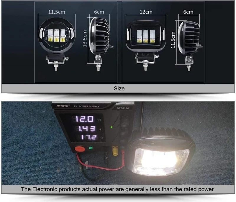 6D Objektiv 5 Zoll Runde Quadratische Led-arbeitslicht 12 V Für Auto 4WD ATV SUV UTV Lkw 4x4 Offroad Motorrad Auto Arbeiten Fahren Lichter
