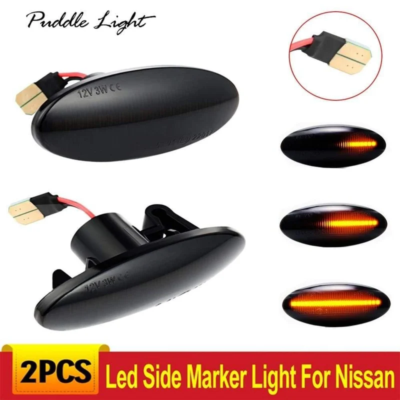 2 stücke Led Dynamische Seite Marker Blinker Licht Für Nissan Cube Z12 Juke 2011 Blatt qashqai 2011-2013 benz Smart