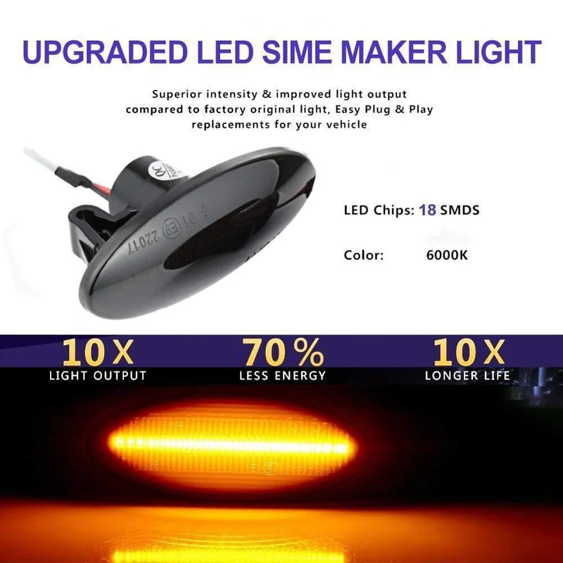 2 stücke Led Dynamische Seite Marker Blinker Licht Für Nissan Cube Z12 Juke 2011 Blatt qashqai 2011-2013 benz Smart