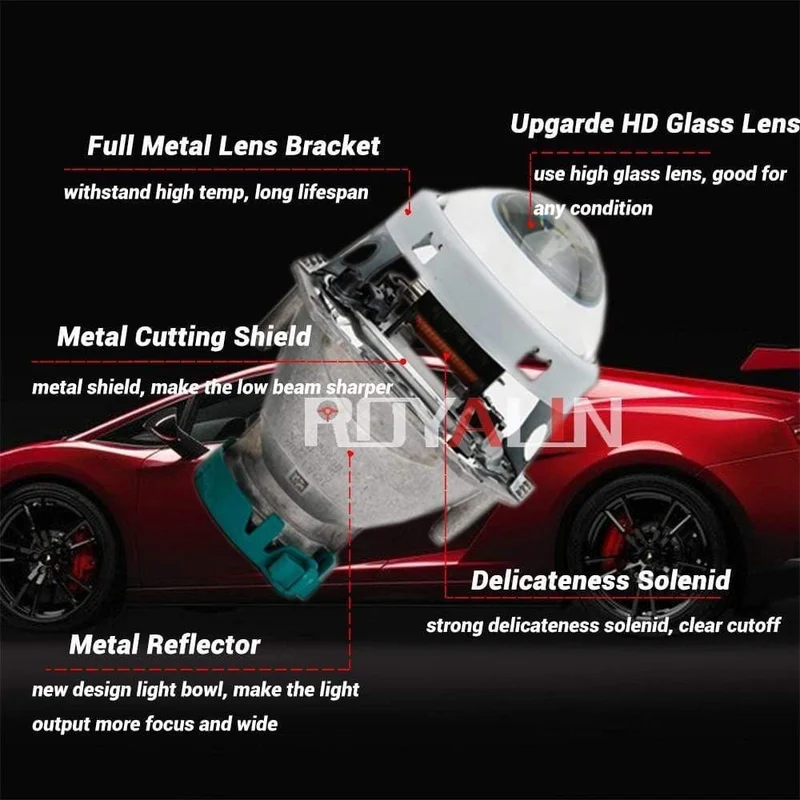 Metall Hella 3R G5 Bi Xenon Scheinwerfer Objektiv D2S Lichter Projektor Universal Auto Lampe D1S D2H D3S D4S Lampen motoren Nachrüstung