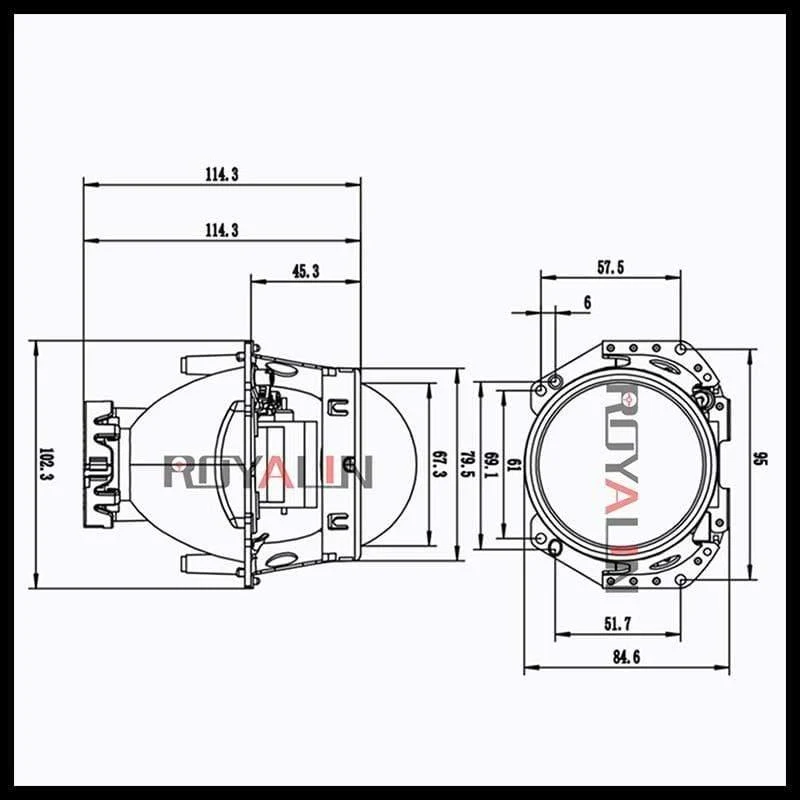 Metall Hella 3R G5 Bi Xenon Scheinwerfer Objektiv D2S Lichter Projektor Universal Auto Lampe D1S D2H D3S D4S Lampen motoren Nachrüstung