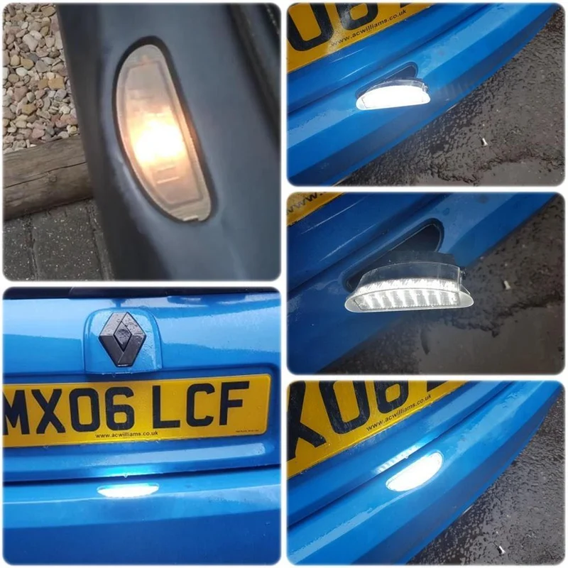 1x 12V weiße LED Nummernschildbeleuchtung für Renault Twingo I (1993-2007) Clio MK2 (1998-2006)