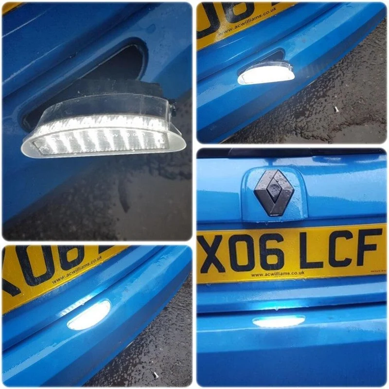 1x 12V weiße LED Nummernschildbeleuchtung für Renault Twingo I (1993-2007) Clio MK2 (1998-2006)