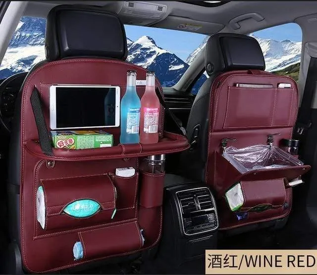 Autositz Organizer PU Leder Auto Rückenlehne Aufbewahrungstasche Multifunktionsbehälter Tasse iPad Handyhalter Srorage Solutions