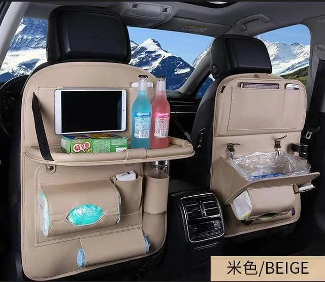Autositz Organizer PU Leder Auto Rückenlehne Aufbewahrungstasche Multifunktionsbehälter Tasse iPad Handyhalter Srorage Solutions
