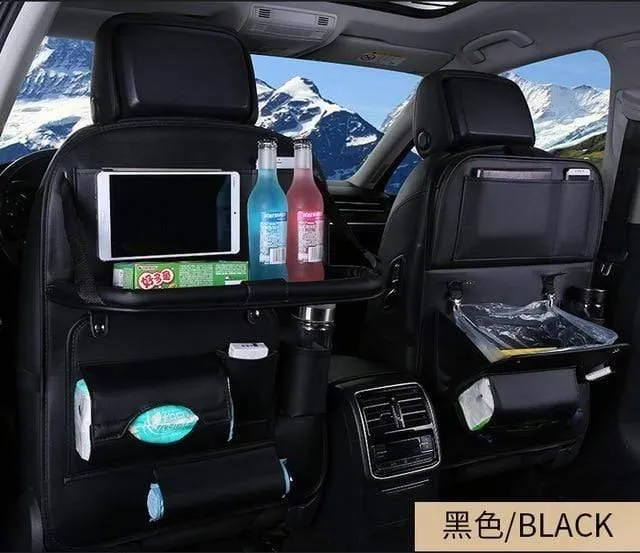 Autositz Organizer PU Leder Auto Rückenlehne Aufbewahrungstasche Multifunktionsbehälter Tasse iPad Handyhalter Srorage Solutions