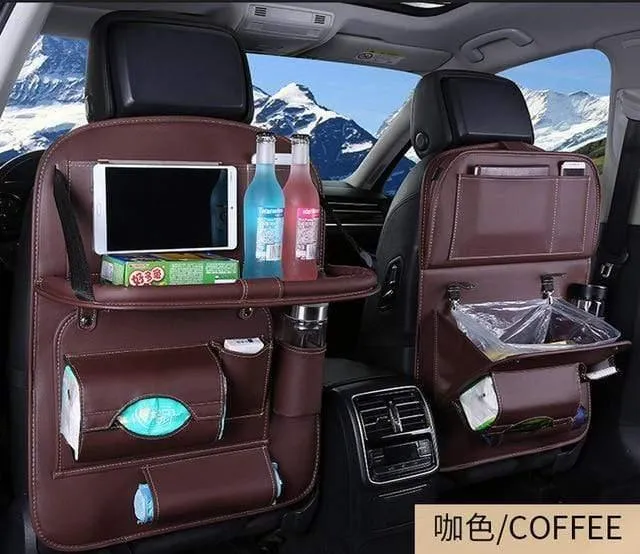 Autositz Organizer PU Leder Auto Rückenlehne Aufbewahrungstasche Multifunktionsbehälter Tasse iPad Handyhalter Srorage Solutions
