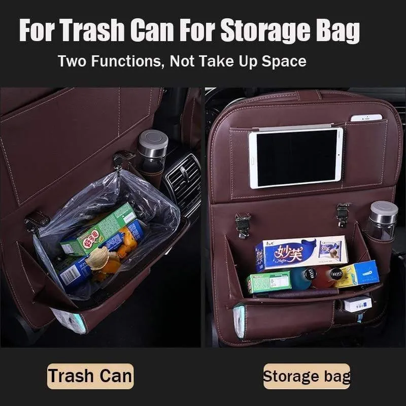 Autositz Organizer PU Leder Auto Rückenlehne Aufbewahrungstasche Multifunktionsbehälter Tasse iPad Handyhalter Srorage Solutions