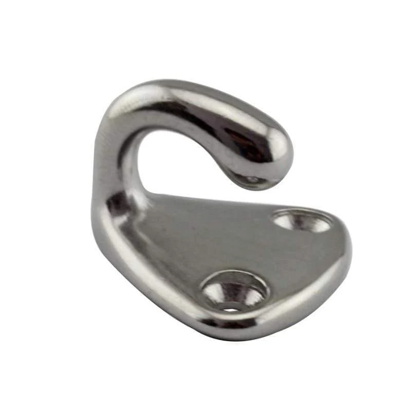 10 stücke Marine 316 Edelstahl Mini Boot Fender Haken Karabiner Pad Auge Marine Segeln Silber Fender Haken 27mm x 27mm