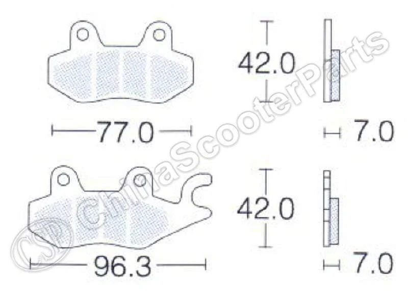 3 paar Semi metallic Vorne Hinten Bremsbelag Für KAZUMA STELS 500GT 500CC ATV UTV
