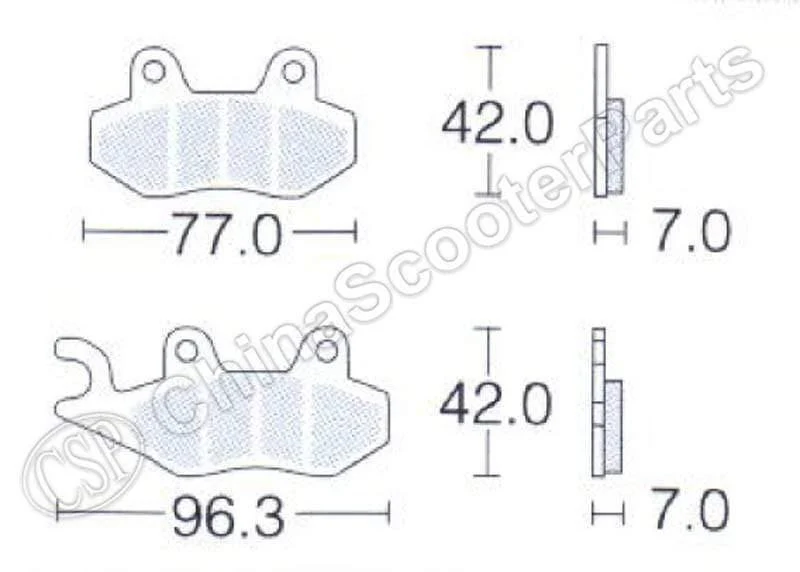 3 paar Semi metallic Vorne Hinten Bremsbelag Für KAZUMA STELS 500GT 500CC ATV UTV