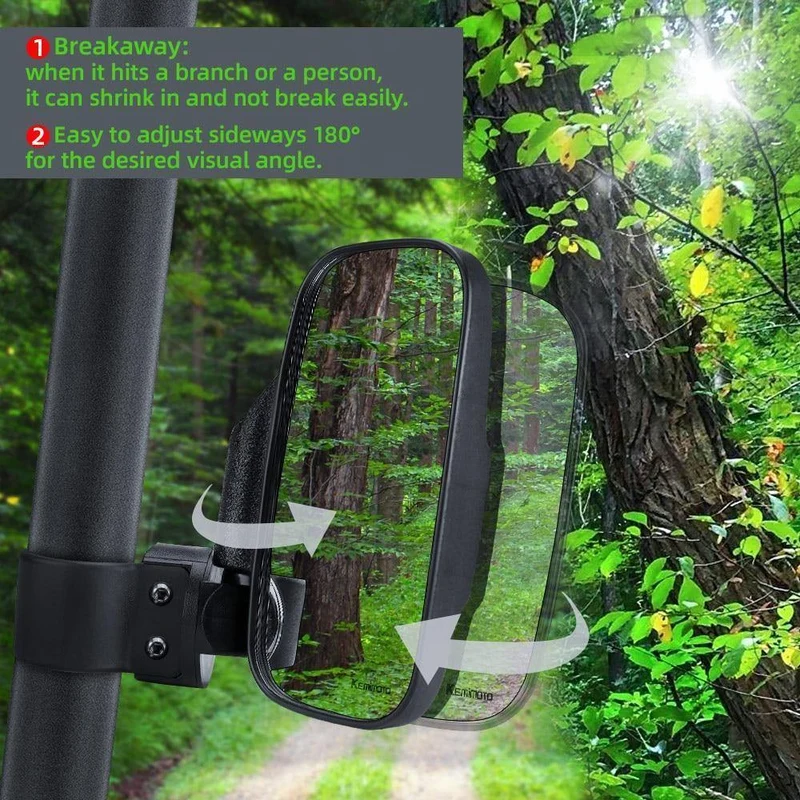 1.75 "2" UTV Spiegel Seitenspiegel für Polaris RZR PRO XP 800 900 1000 Ranger für Can Am Racing Mirror