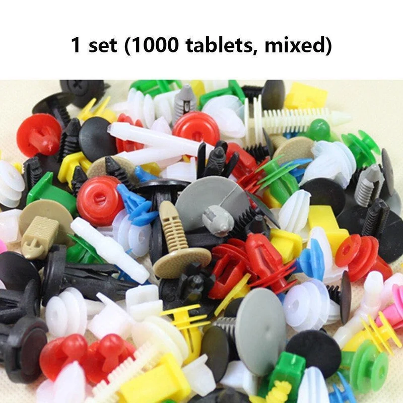 1000PCS Installieren Werkzeuge Auto Schnallen Mixed Auto Fastener Auto Tür Stoßstange Kotflügel Niet Retainer Clips Zubehör