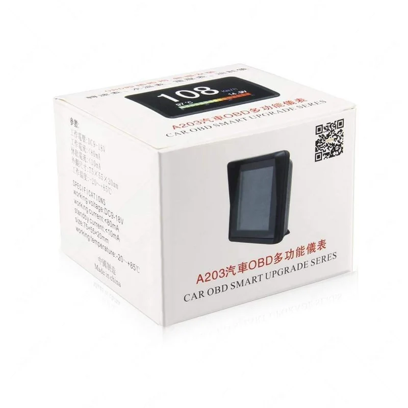 Auto Bordcomputer A203 Auto Digital OBD Computer Display Tachometer Kraftstoffverbrauchsanzeige Temperaturanzeige OBD2