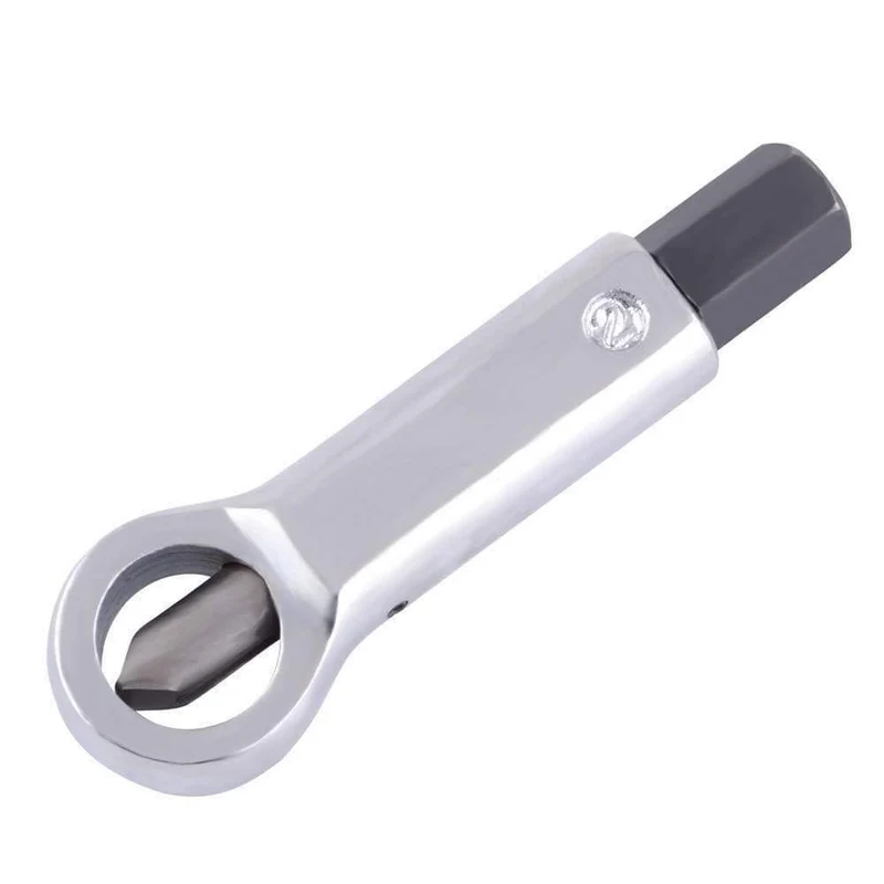1 Pcs Duty Rostfrei Beschädigter Mutternsplitter-Entferner Rostiger Mutternsplitter-Schlüssel Entfernen Schneidwerkzeug Stahlschlüssel Sechskant