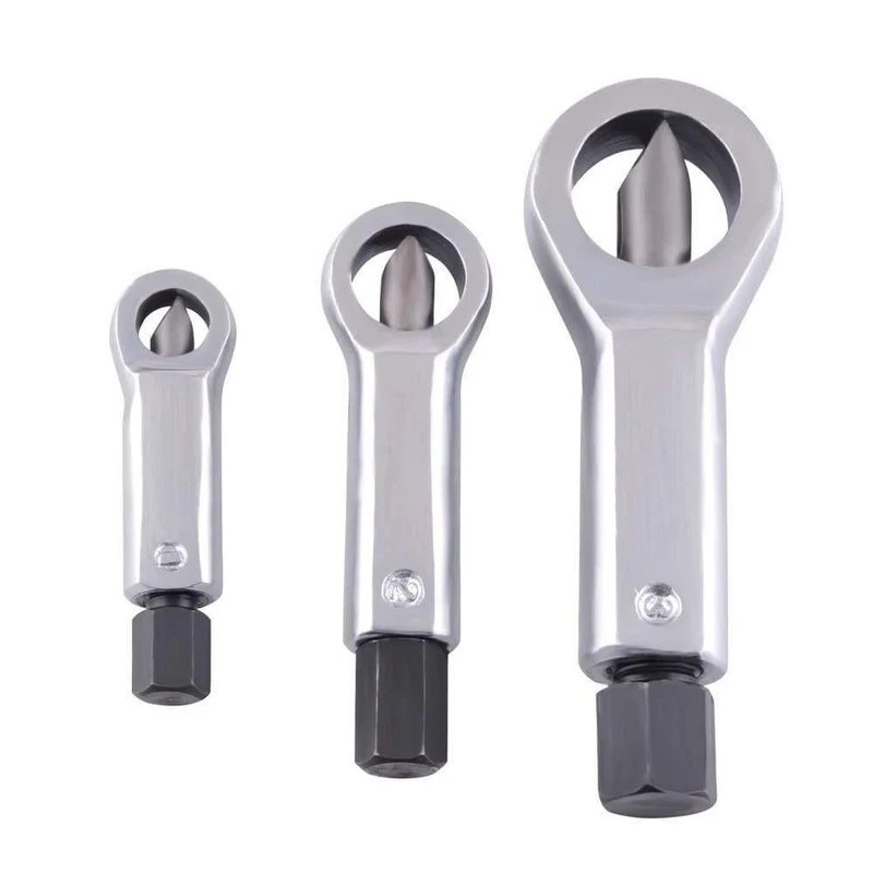 1 Pcs Duty Rostfrei Beschädigter Mutternsplitter-Entferner Rostiger Mutternsplitter-Schlüssel Entfernen Schneidwerkzeug Stahlschlüssel Sechskant