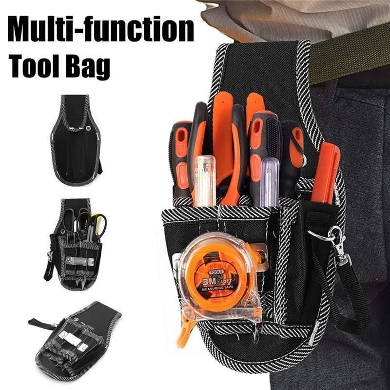 Professioneller 9-in-1-Schraubendreher-Sethalter, tragbare Werkzeugtasche aus Nylongewebe, Elektriker-Taillentaschen, Werkzeuggürteltasche