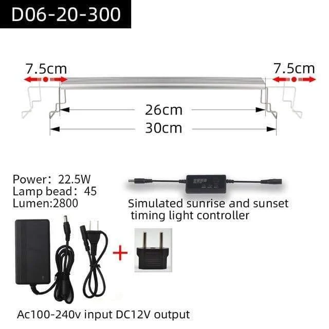 Aquarium Pflanze wachsen LED-Licht Eine Serie Mini Nano kurze Aquarium Wasserpflanze Aquarium Metall Halterung Sonnenaufgang Sonnenuntergang