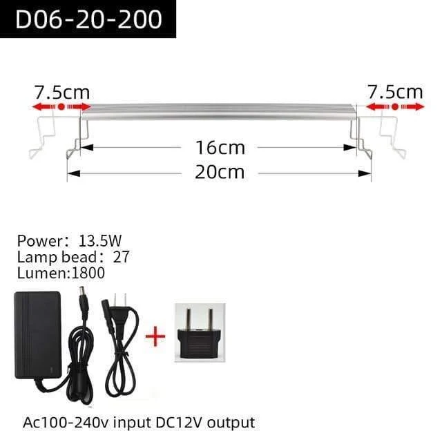 Aquarium Pflanze wachsen LED-Licht Eine Serie Mini Nano kurze Aquarium Wasserpflanze Aquarium Metall Halterung Sonnenaufgang Sonnenuntergang