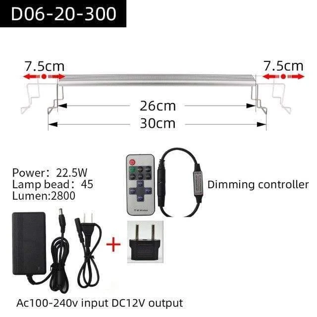 Aquarium Pflanze wachsen LED-Licht Eine Serie Mini Nano kurze Aquarium Wasserpflanze Aquarium Metall Halterung Sonnenaufgang Sonnenuntergang