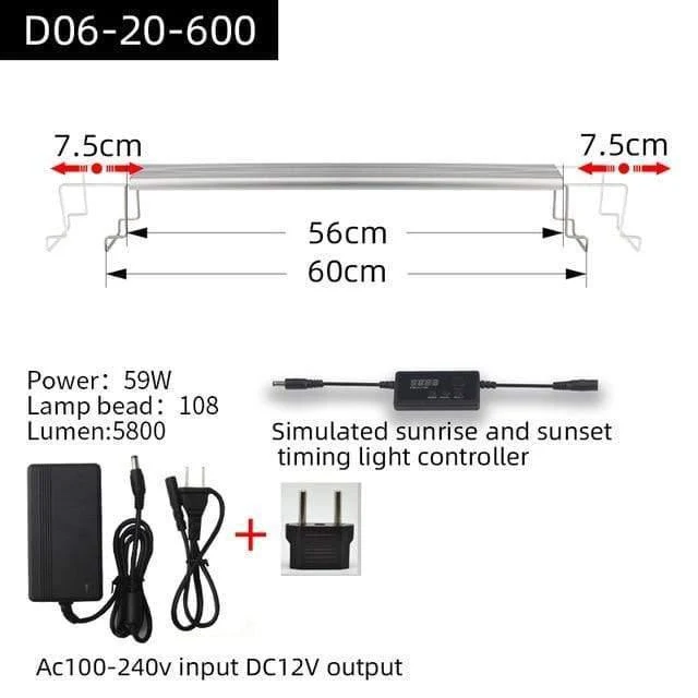 Aquarium Pflanze wachsen LED-Licht Eine Serie Mini Nano kurze Aquarium Wasserpflanze Aquarium Metall Halterung Sonnenaufgang Sonnenuntergang