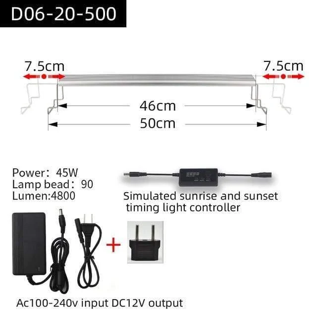 Aquarium Pflanze wachsen LED-Licht Eine Serie Mini Nano kurze Aquarium Wasserpflanze Aquarium Metall Halterung Sonnenaufgang Sonnenuntergang