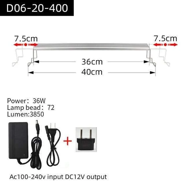 Aquarium Pflanze wachsen LED-Licht Eine Serie Mini Nano kurze Aquarium Wasserpflanze Aquarium Metall Halterung Sonnenaufgang Sonnenuntergang